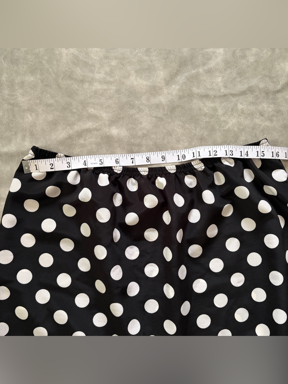 Vintage Daniel Laurent Black Polka Dot Skirt 90s Classic Retro - Picture 8 of 9